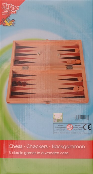 3 spel i ett - Schack - Checkers/Dam - Backgammon 3 spel i ett - Schack - Checkers/Dam - Backgammon