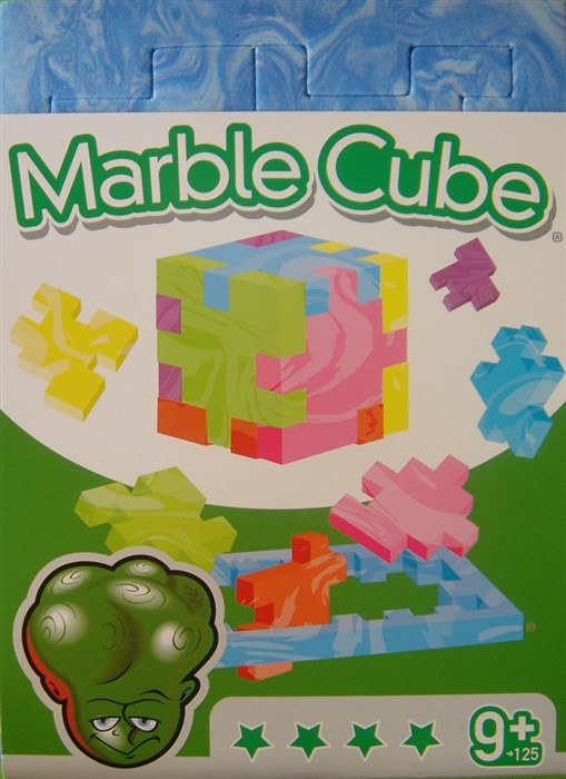 Blå Marble Cube - Martin L. Kung