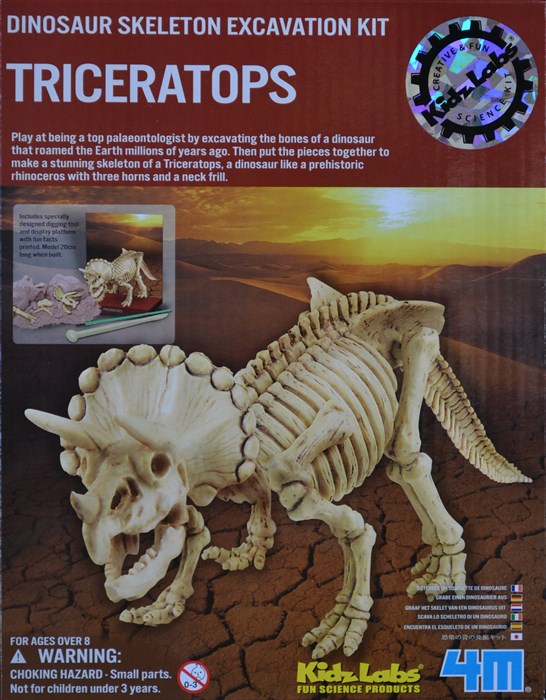 Gräva en Triceratops dinosaurie Gräva en Triceratops dinosaurie
