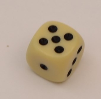 Vanliga tärning med 6 sidor Vanliga tärning med 6 sidor