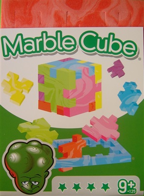 R&#xF6;d / orange Marble Cube - Mahatma Gandhi