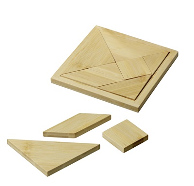 Tangram - tillverkad av bambu